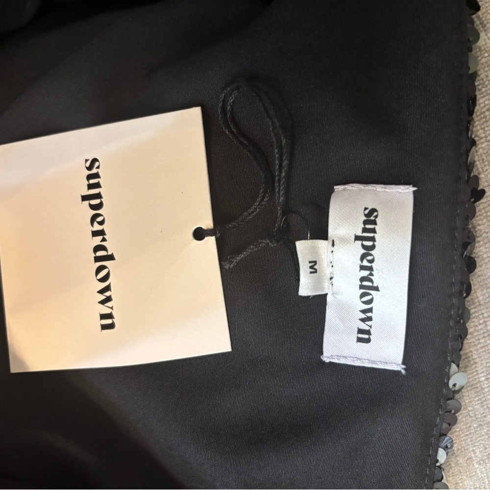 Revolve Superdown Black/Silver Sequin Slip Mini D… - image 5